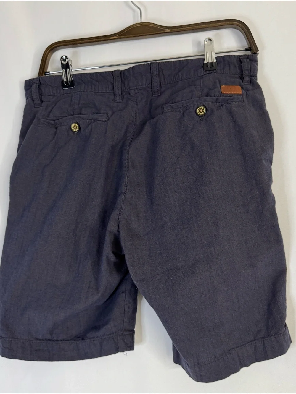 Men's Flat Front Casual Shorts in Navy